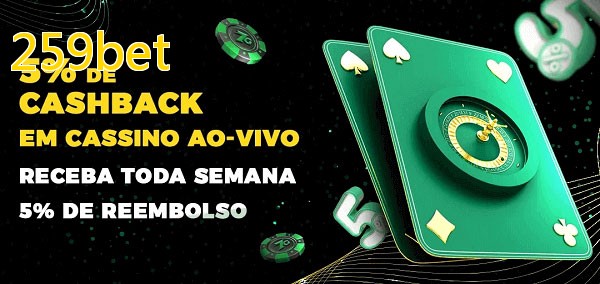 Promoções do cassino ao Vivo 259bet